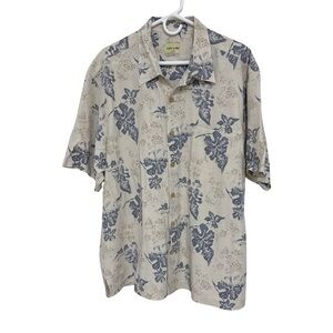 Joseph & Feiss Tropical Silk Button-Up Short Shirt 
Men’s XXL